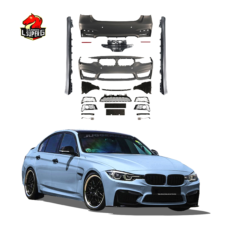 Автомобильный бампер F30 F35 upgrade M3, модифицированный бампер, брызговик, задний бампер, боковые юбки для BMW 3 серии, комплект кузова автомобиля