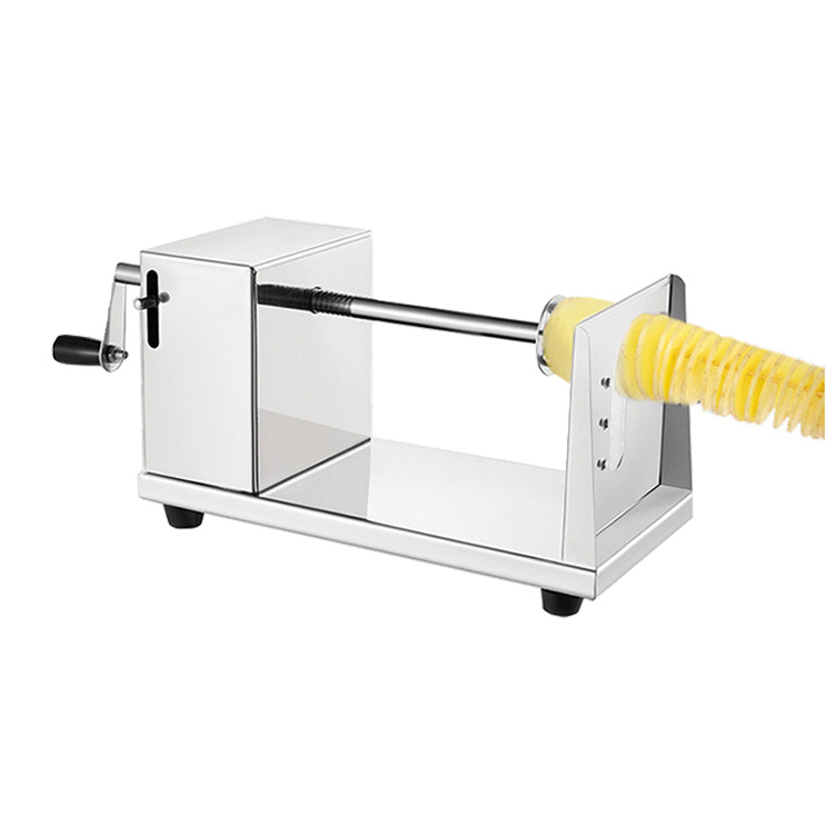 Commercial manual ribbon fries potato machine fried potato chips cutting machine Cyclone spiral potato slicer