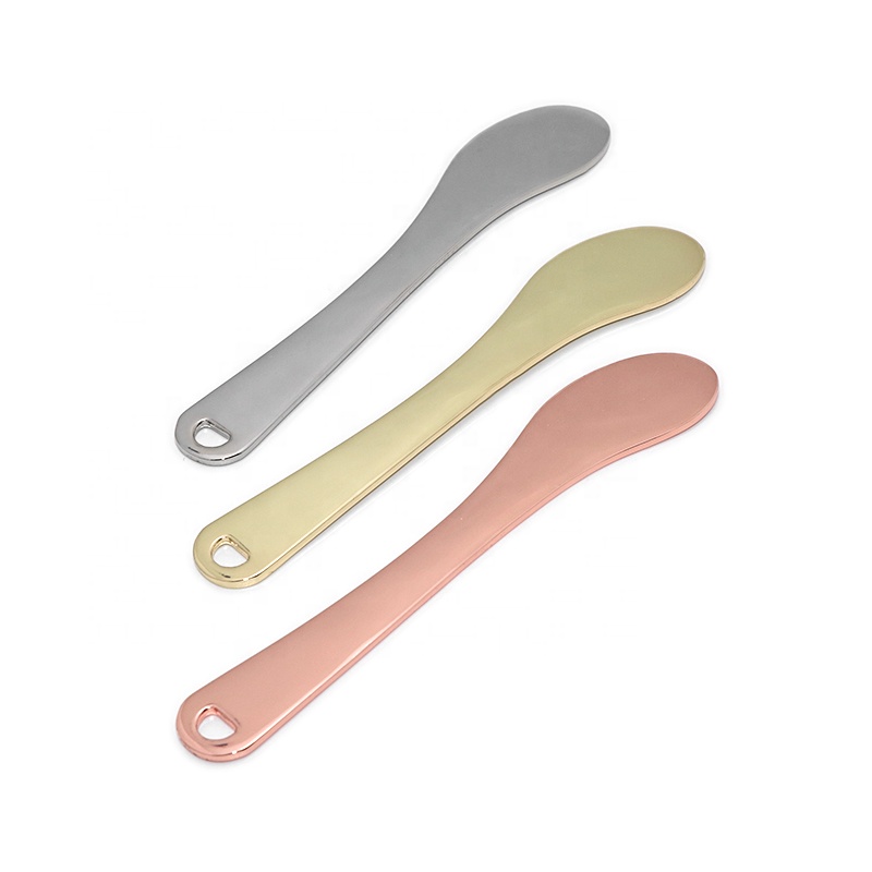 Colorful Metal Stainless Steel Cosmetic Face Mixing Spoon Spatula