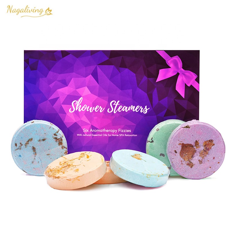 Private Label Relaxation Shower Bombs Aromatherapy Vegan Organic Home Spa Fizzies Shower Steamer Tablets bath bombs