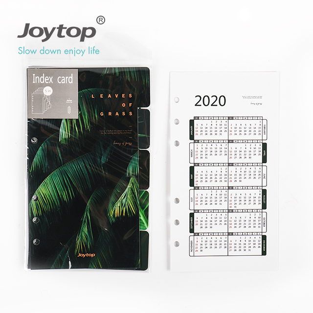 Joytop листья травы 2020 календарь-карта с вкладкой для планировщика 2020 папка для файлов 1903010
