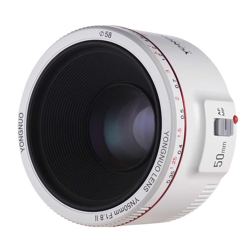 YONGNUO YN50mm F1.8 II Prime Lens Large Aperture Auto 0.35m Focal Length for 70D 5D2 DSLR Camera