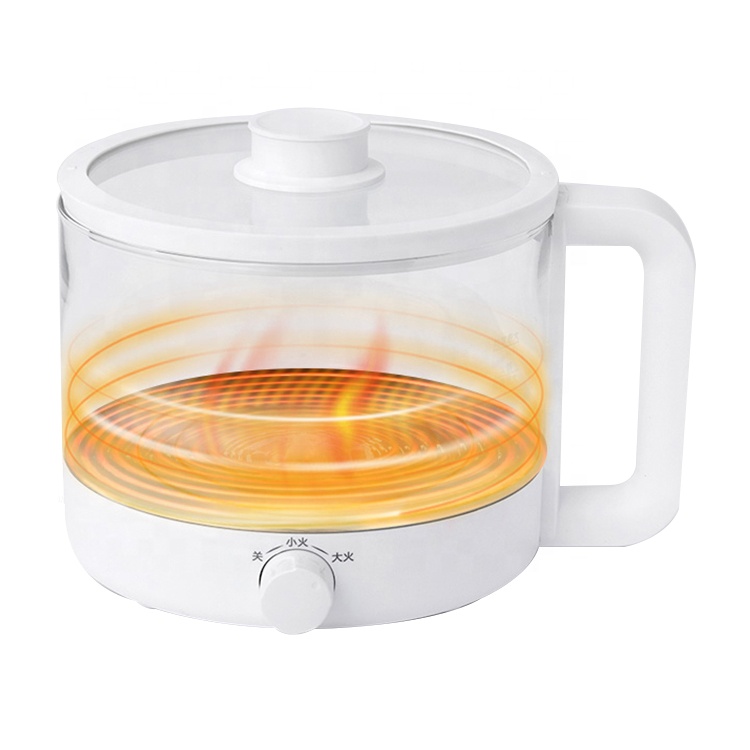 Patented Design 1.2L Household Glass Pot Body Electric Multi Cooker Cooking Boiling Hot Pot