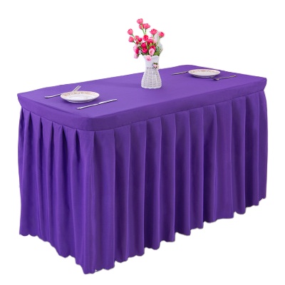 Customized Delicate Tablecloth Multi-color Table Skirt For Wedding Banquet Trade Show Birthday Party Decoration Table Cover