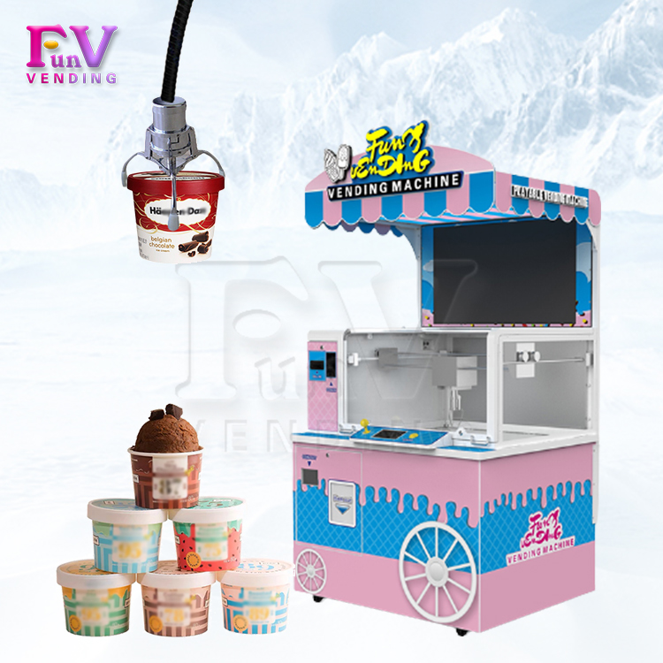 Гуанчжоу funvending смешная игра карты Visa tetinal лапой мороженого машина автомат для продажи