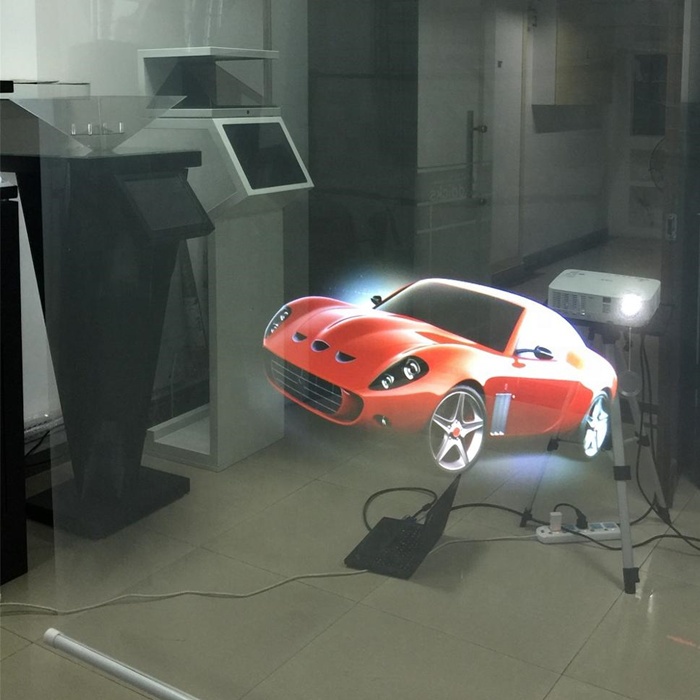 wholesale 3d holographic display screen self adhesive rear projection film for glass