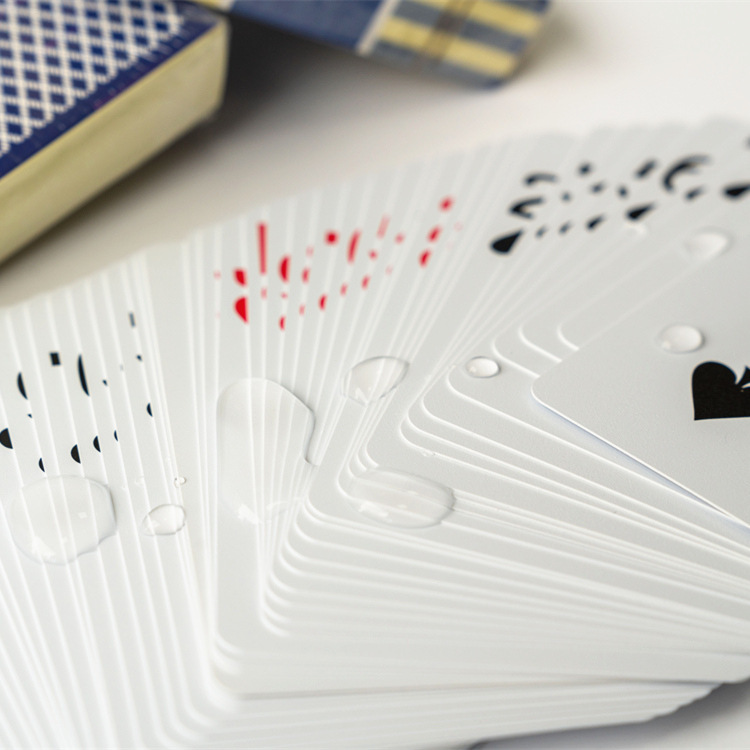 Custom 100% PVC Waterproof Poker Cards Plastic Playing Cards with Custom Logo