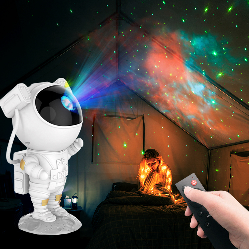 Space Astronaut Led Galaxy Projector Ocean Wave Starry Sky Projector Lamp Bedroom Home Decor For Children's Night Light Gifts