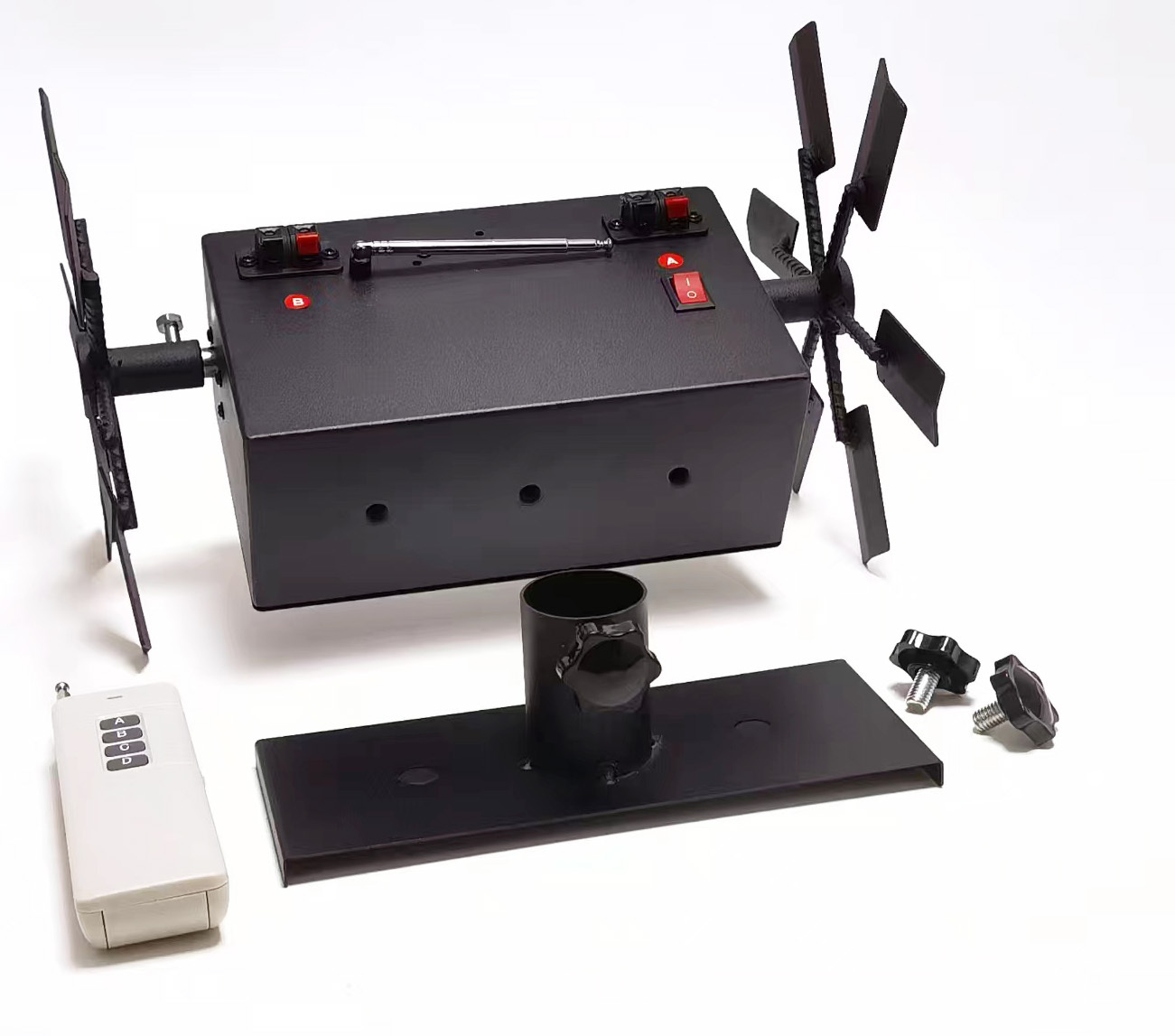12 Cue 12 Channel Circle Shape Rotate Double Wheel Wireless Remote Control Cold Pyro Fireworks Firing System