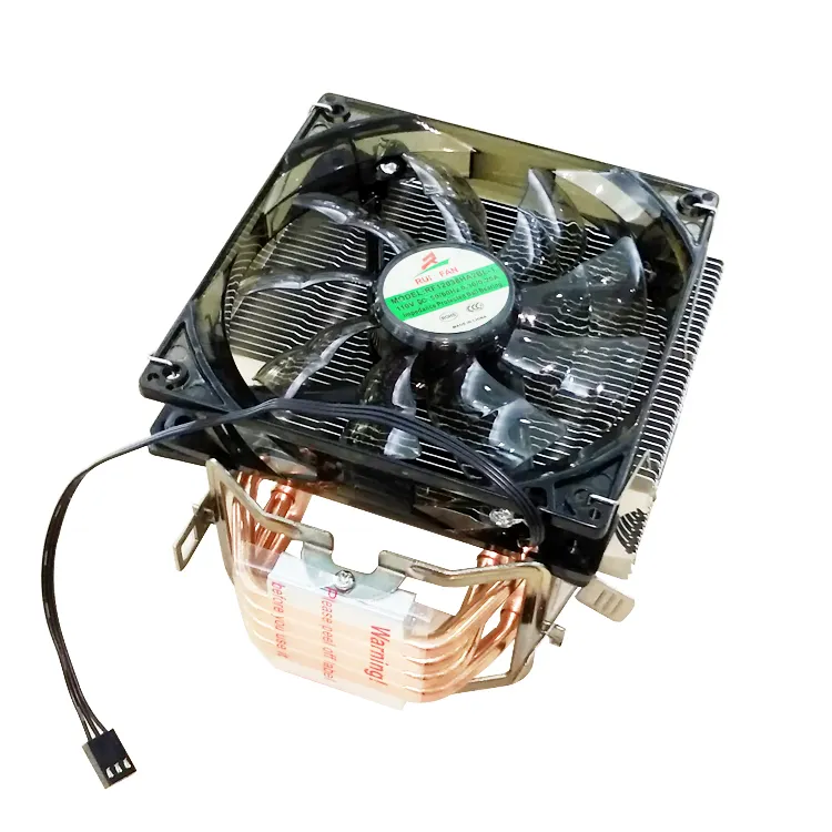 Factory Custom 4 Copper Pipe Tube Aluminum CPU Cooler Copper Heatsink Fan for CPU