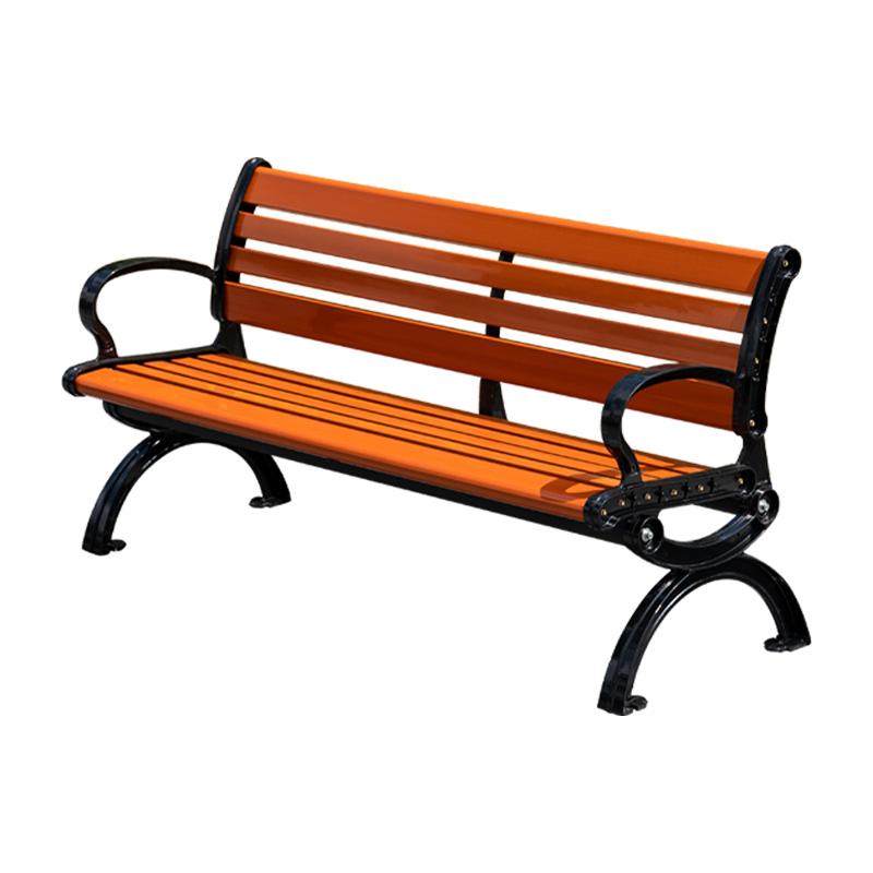 Urban furniture Cast Iron Solid Wood Garden Bench Patio Bench Seating