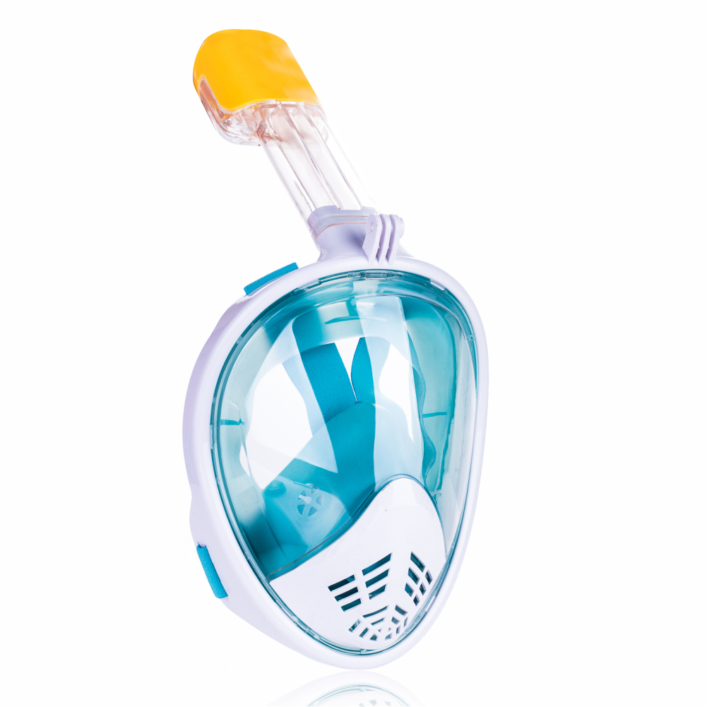 Full face snorkel mask snorkel set anti fog adult professional 180 degree view go pro swim scuba diving mask