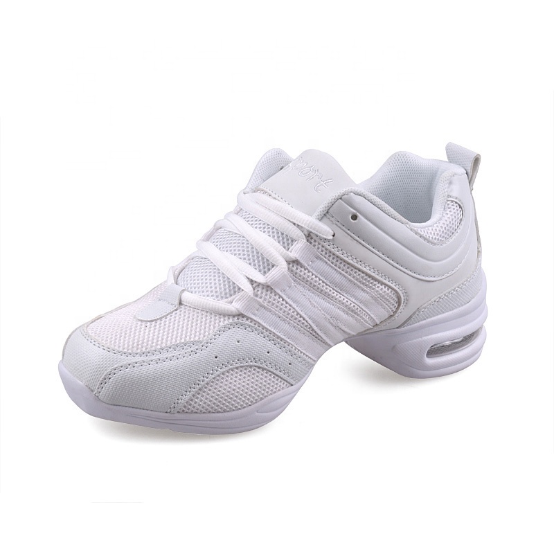 Fashionable Shock Absorption Running Sport Dance Lace Up White Sneakers Women
