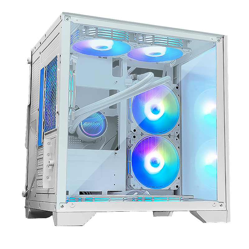 MANMU OEM белый корпус ПК компьютерный игровой корпус башни настольное шасси ЦП аппаратное обеспечение ПК Чехол Поддержка M-ATX