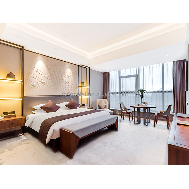 Hotel furniture Set Modern king size Bed Luxury Bedroom furniture for smart hotel