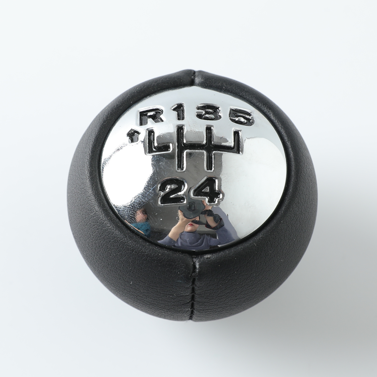 car interior manual 6 speed top quality leather gear shift line sticker lever knob cover handle ball fit for peugeot 308 407