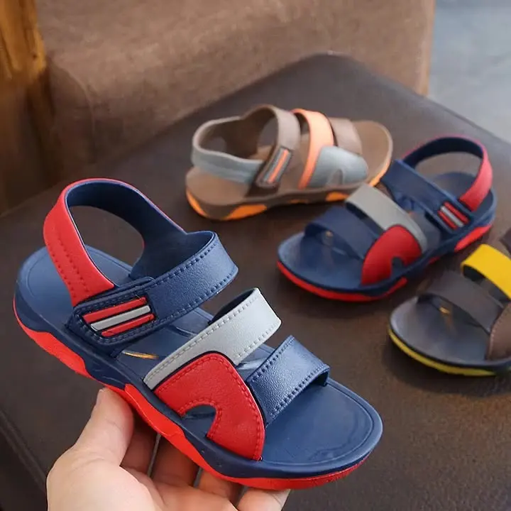 Summer Children Sports Casual Student Leather Sandals Soft Non Slip Fashion Wild Kids Sandals for Boys Flat Beach Shoes