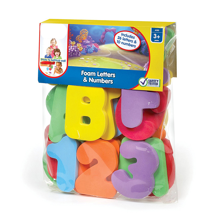Baby alphabet eva number toy foam bath letters