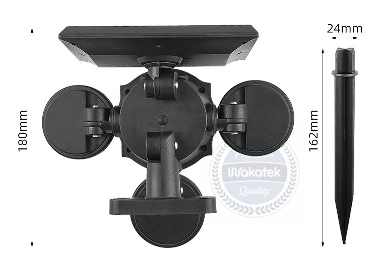 WAKATEK Solar Motion Sensor LED Light for Garden led wall lights solar power garden lights
