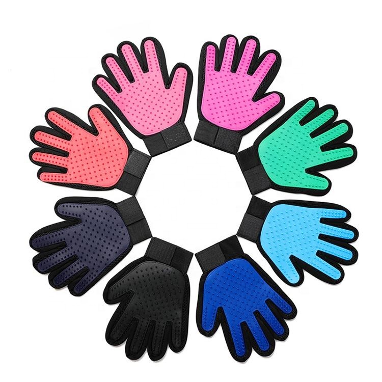 2021 Hot Selling Silicone Deshedding Shedding Bath Cat Dog Pet Grooming Glove For Pet