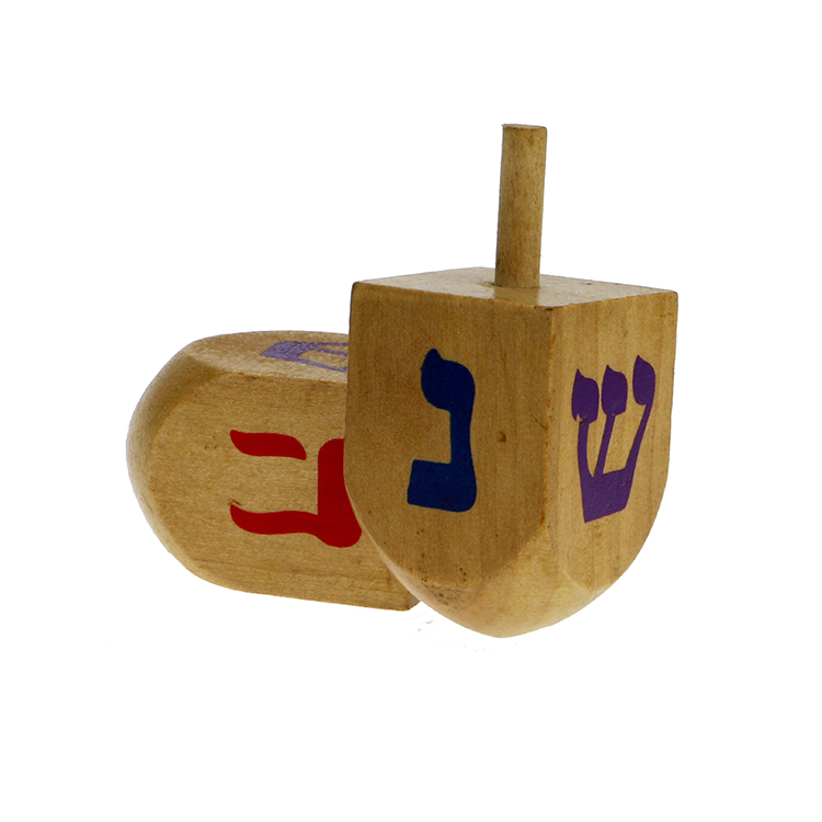Ручной работы Chanukah Hanukkah деревянный Dreidel