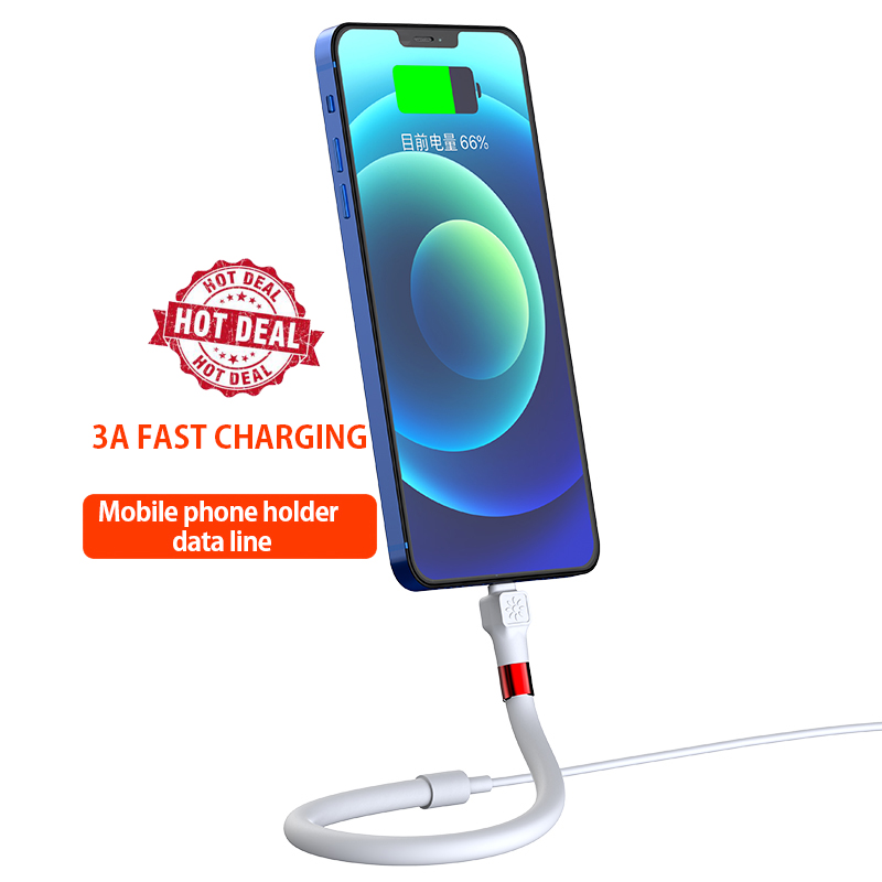 Мобильный телефон 3a Быстрая зарядка Гибкая подставка usb кабель передача данных функция для Andrid