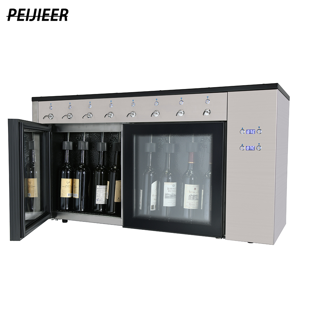 super luxury electric wine dispenser machine with 8 bottles