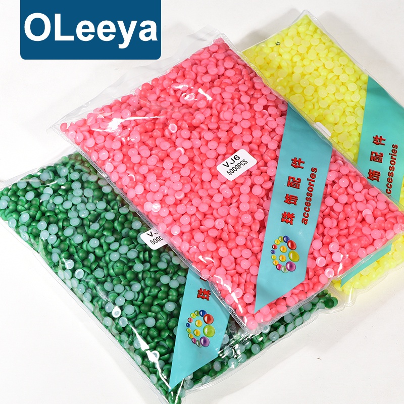 Оптовая продажа с завода Oleeya, матовые цвета, резиновая отделка, полукруглые жемчужины, имитация полукруглых жемчужин для одежды