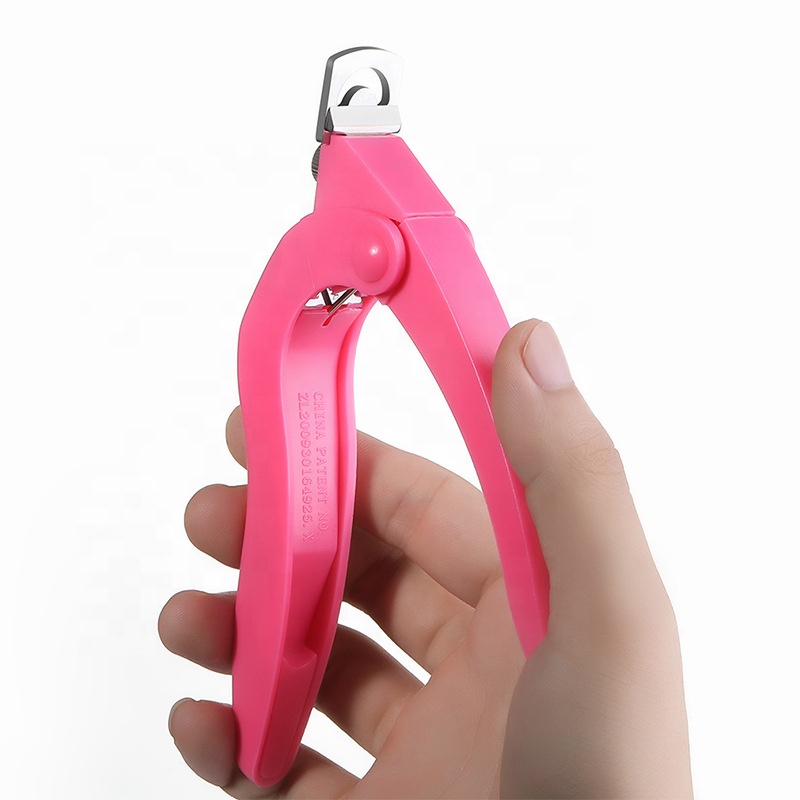 Upgrad Pink Cutter Trimmer U-shaped DIY French Nails Pedicure Artificial Manicure Clipper Uv Acrylic Fake Nail Tip Scissors Tool