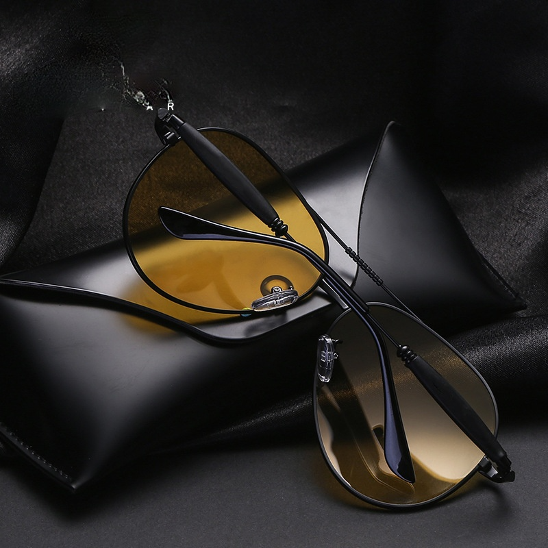 Trendy Polarized Night Vision Glasses For Driving Uv Protection Outdoor SunGlasses Branded Sunglasses For Day And Night