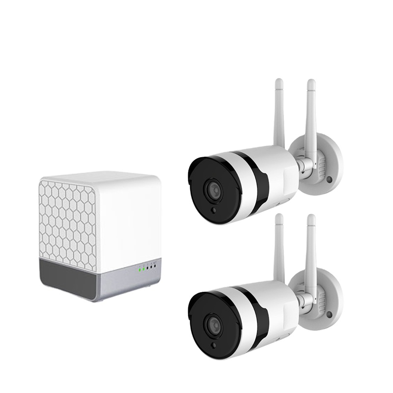 Мини-сетевой видеорегистратор ZFISECU, 2 канала, Wi-Fi, 3,0 Мп, IP66, водонепроницаемая Пуля для использования дома и в небольшом магазине