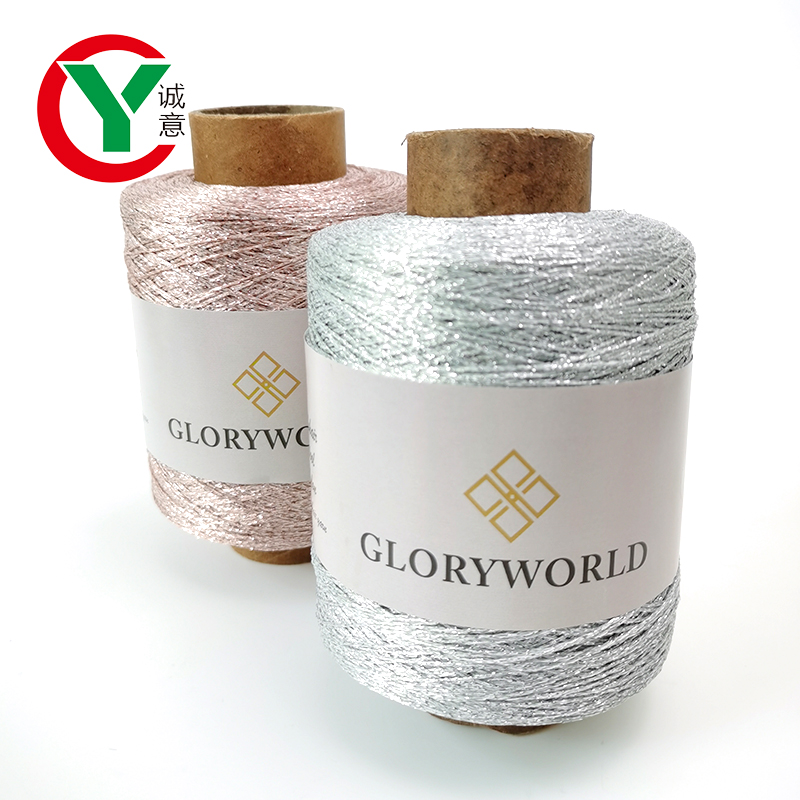 100% полиэстер полые лента металлизированной нитью моталка пряжи/handknitting пряжа