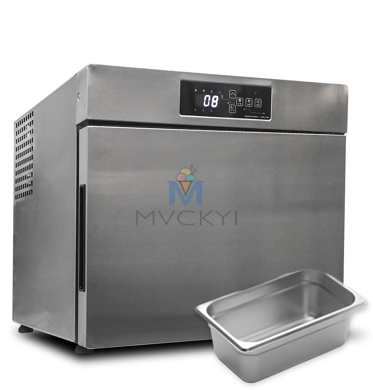 Mvckyi 3 Trays Refrigerator Quick Freezer Machine Blast Chiller Shock Quick Refrigerator Blast Chiller