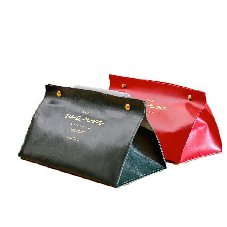 Custom Europe Cheap Pu Leather Car Home Desktop Living Room Creative INS Paper Storage Box Tissue Serviette Box For Household