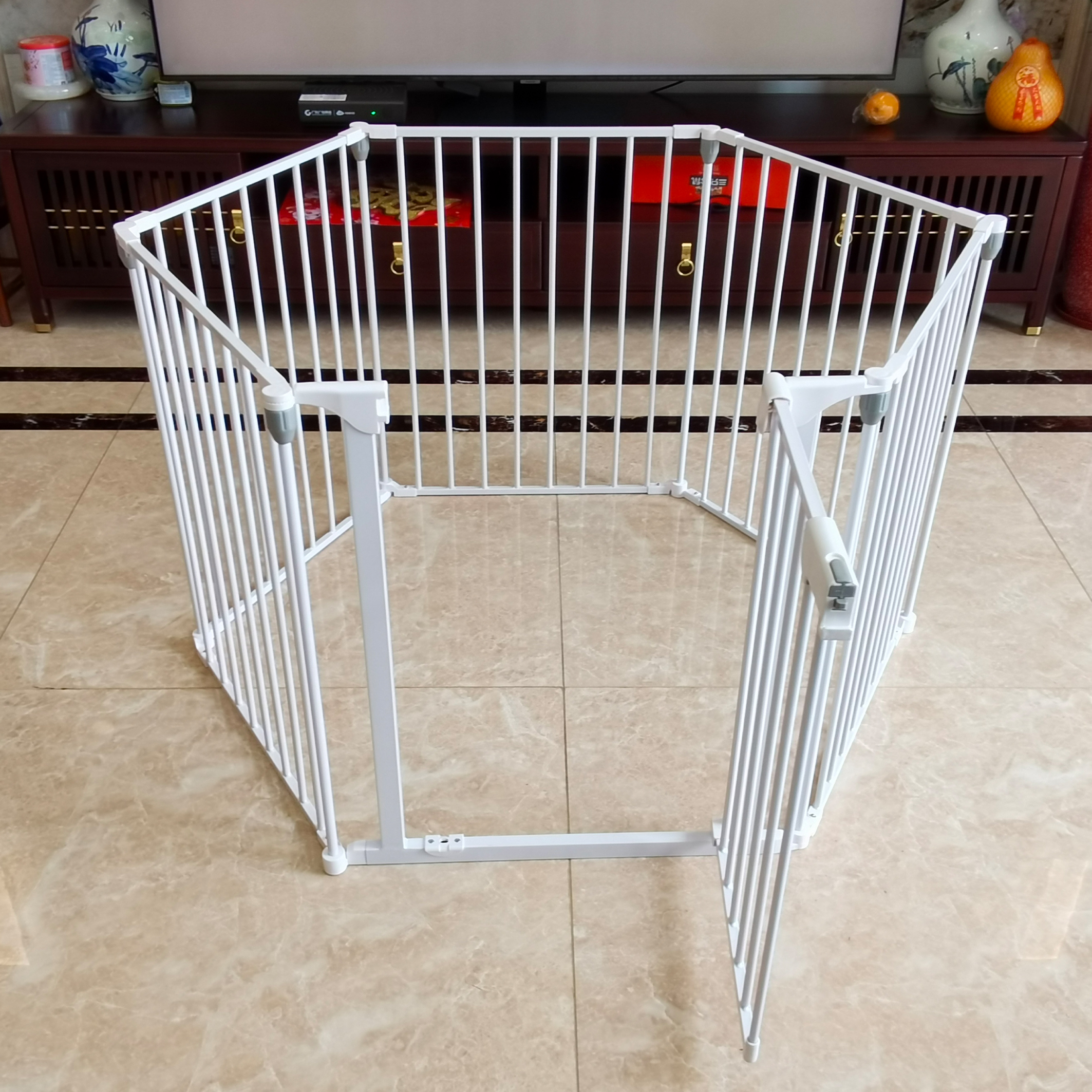 safety baby metal playpen foldable 6 panel with wall fixing kits baby fence playpen