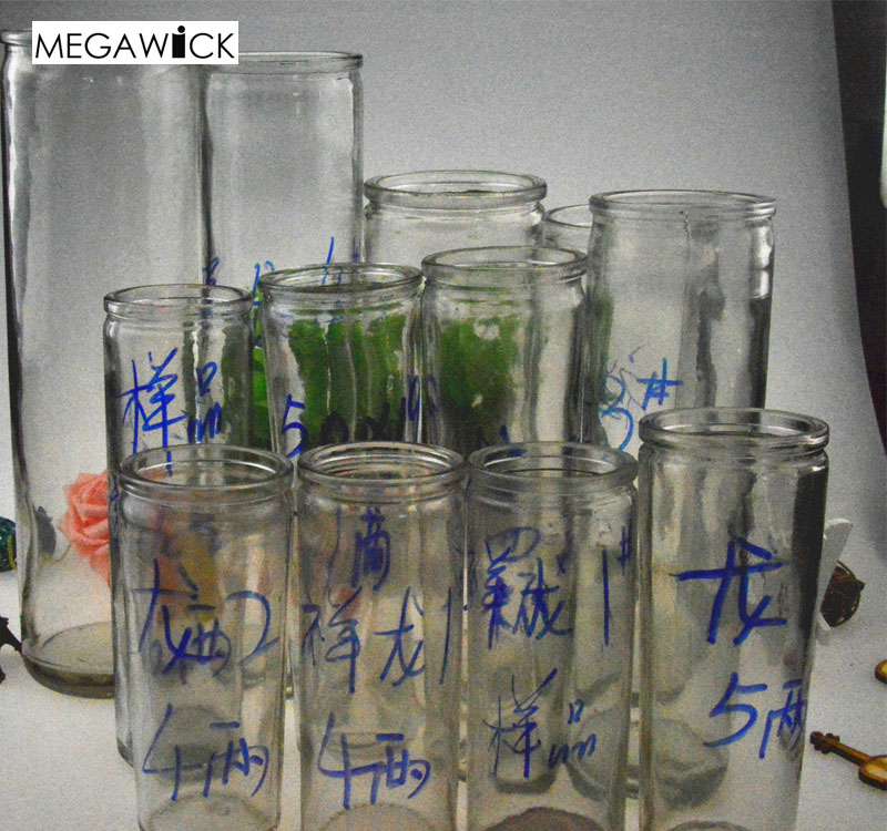 Big Round Pillar Glass Jar for Longer Burning 7 Day Candle ; 7.2*22cm,8*28cm etc