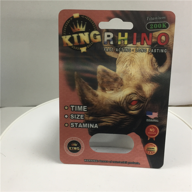 3D King Rhino 200k (single) карты для упаковки таблеток Rhino