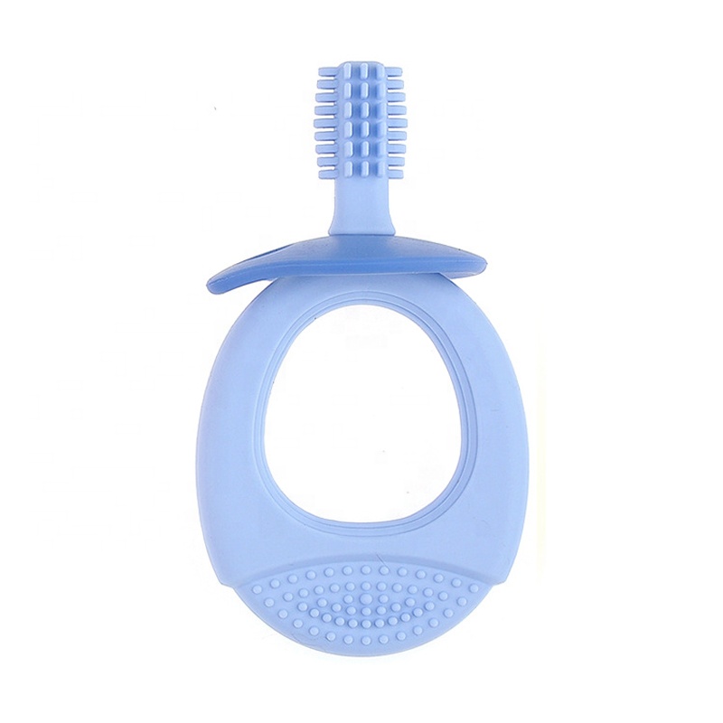 Chewable Best First Tongue Cleaner Teething Newborn Gum Training Bristle Infant Silicone Oral Newborn Toothbrush for Baby