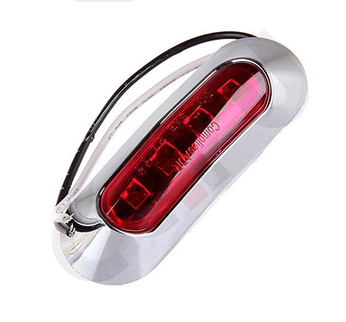 Может занять от 10 до 30V 4LED автомобиля Авто Боковой габаритный фонарь красный белый Янтарный грузовик с прицепом автомобильный Боковой габаритный фонарь светодиодный световой сигнал