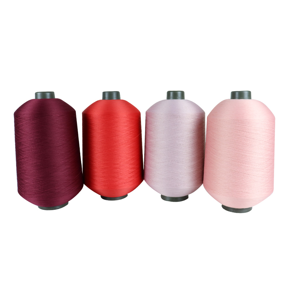 hot sale High stretch 75D/36F/2 polyester dope dyed yarn fly knitting vamp thread