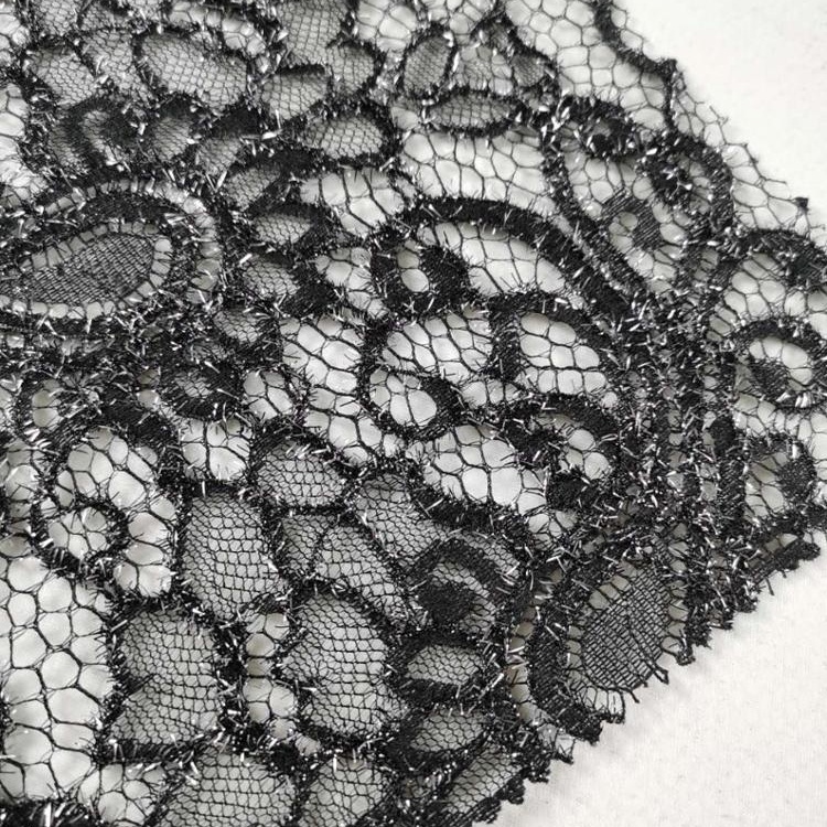 Ажурная кружевная цветочная ткань из 100% полиэстера 185gsm с вышивкой для женской юбки