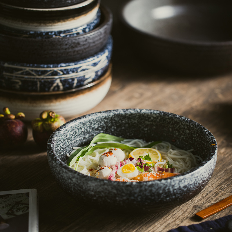 stock goods ceramic soup bowl ramen noodle bowl salad bowls Japanese 7.5nch 10nch 12nch 14inch