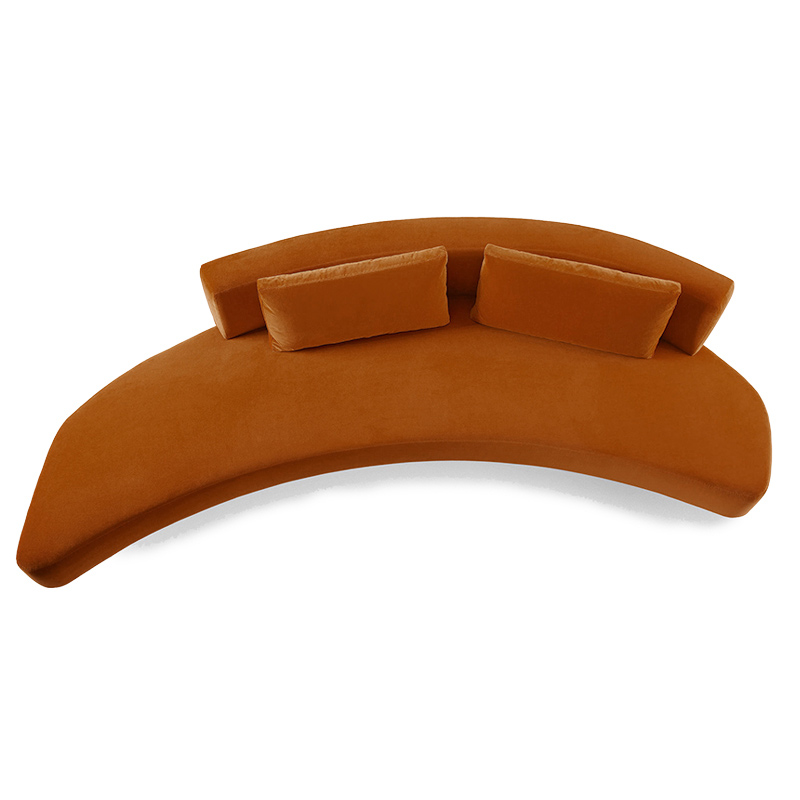 Modern Curved Sofa Used In Beauty Salon Hotel Lobby Sofa
