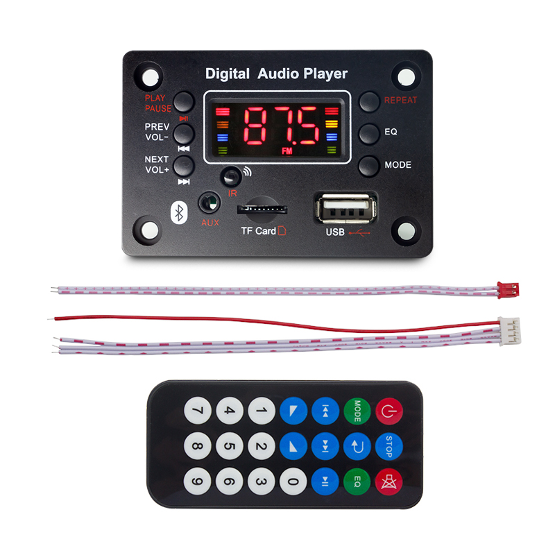 Беспроводной BT 5,0 динамик модуль Mp3 / USB / Aux /FM DC 5 В/12 В без потерь комплект аудио декодер плата