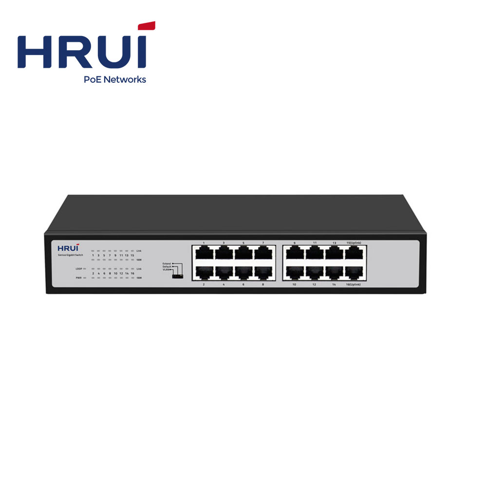 Новый сетевой петля сигнализации VLAN 16-портовый гигабитный сетевой коммутатор