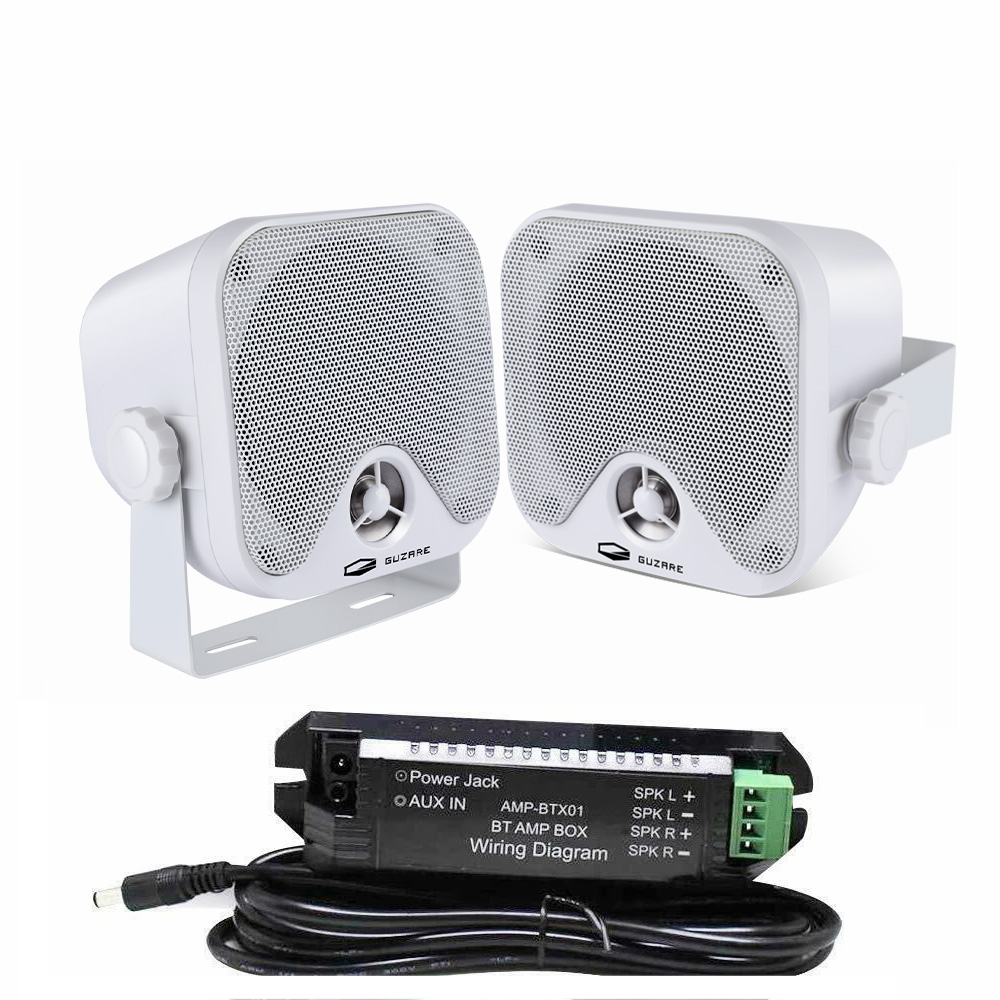 Морской 100W 4 дюйма BT коробка для рыболовной Снасти Водонепроницаемый колонки Компактный аудио стерео звук акустическая система для лодки гольф-кары ATV UTV
