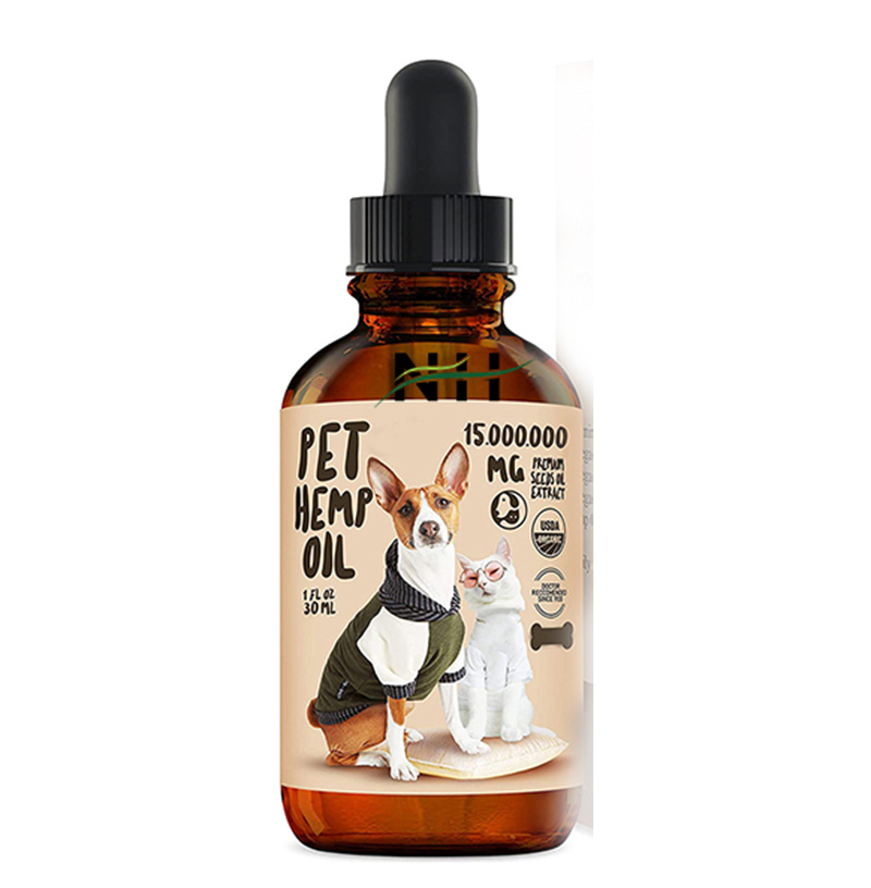 OEM/ODM Pet Hemp Oil for Dog Supplement Drops Premium for All Animal Calm & Relax Pet Supplement