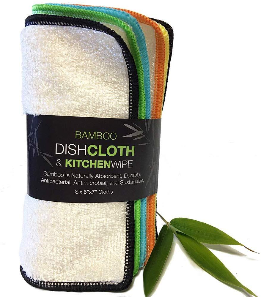 Reusable kitchen towels Cloth Kitchen Washable Absorbent Sustainable Durable Bamboo Dish Rags