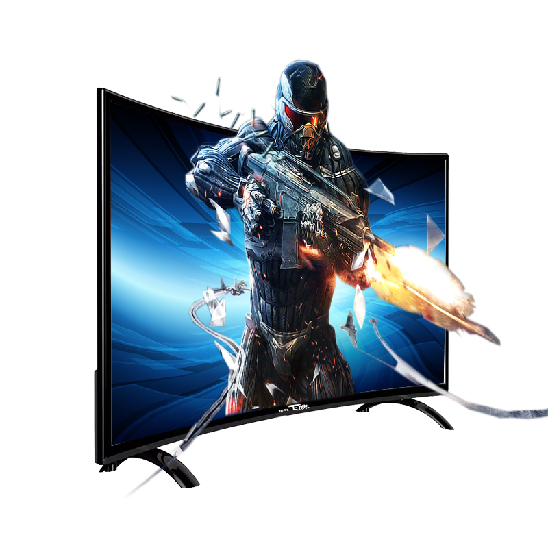 55 inch curved LCD TV radian FHD LED TV 3840*2160P Super slim4K lcd Television Smart Android TV