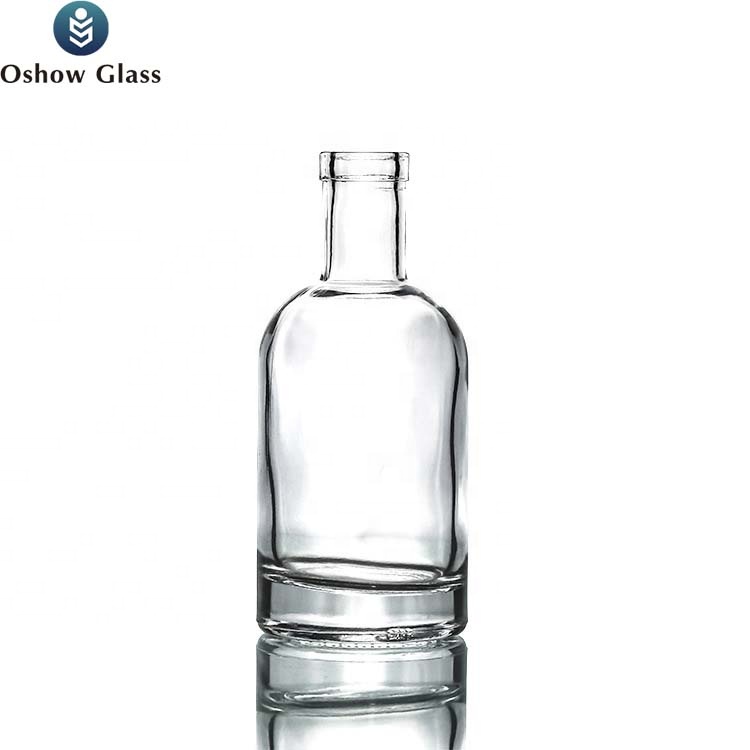 500ml Vodka Clear High Quality Glass Liquor Bottle 700ml 750ml Nordic Gin Whiskey Liquor Spirit Bottle for Liquor Rum